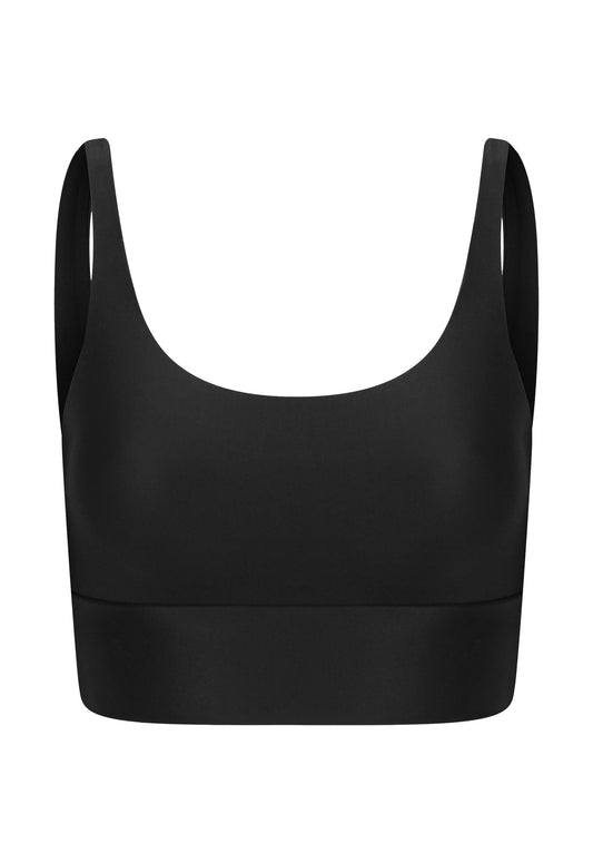 Top Cropped Lycra Preto