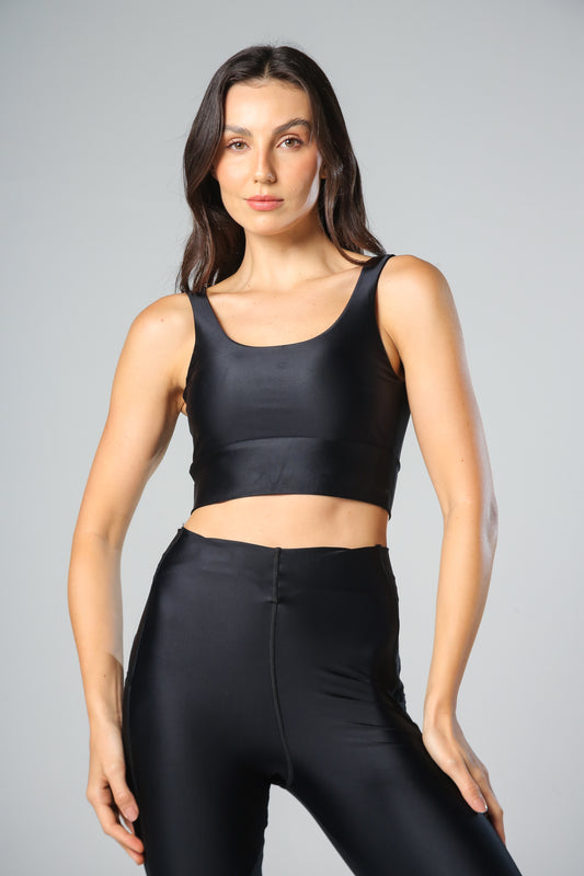 TOP CROPPED POWER GYM PRETO