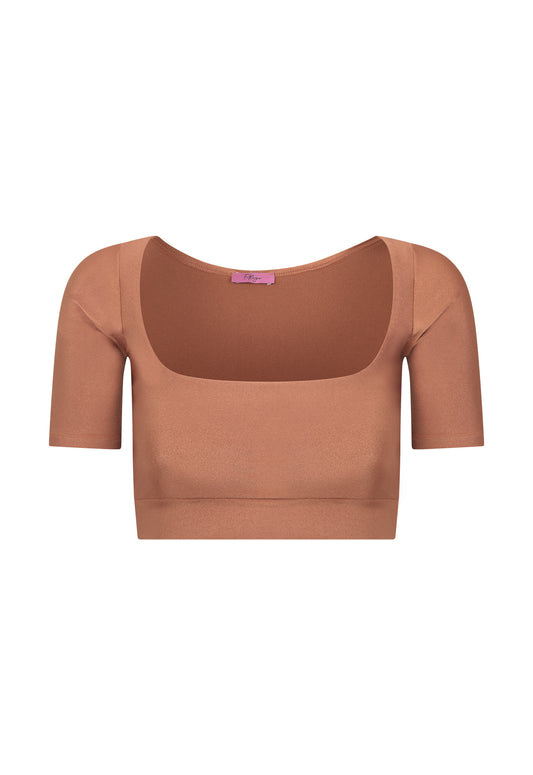 Top Cropped Lycra Princess Bronze