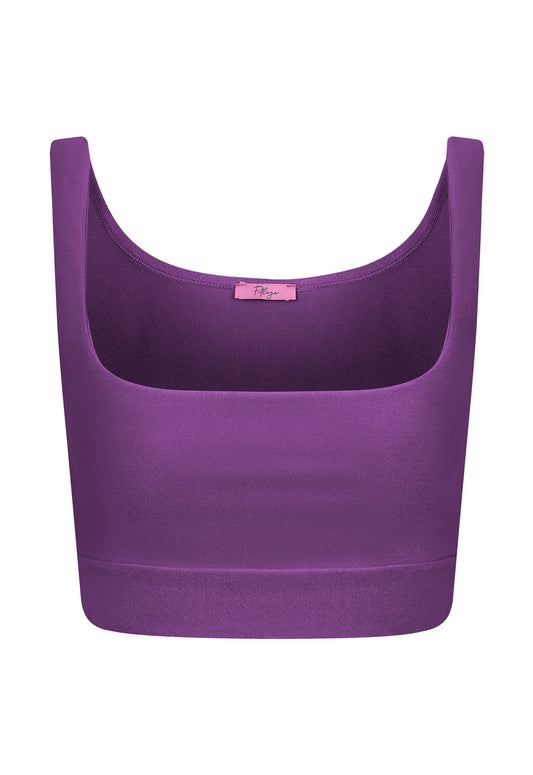 Top Cropped Lycra Violeta