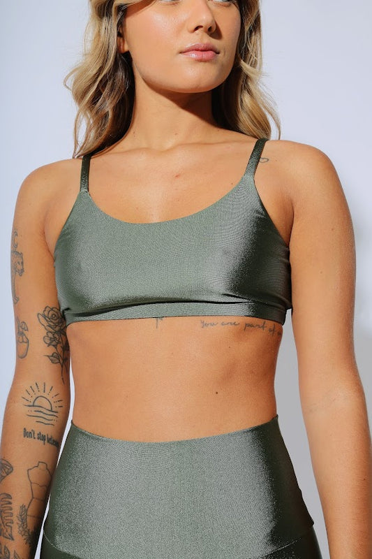 Top Basic Lycra Militar